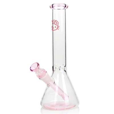 Girly Bong Hello Kitty 10quot; Beaker Bong w ICE catcher 5mm Thick Pink Girly Bong