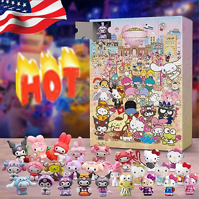 #ad Hello Kitty 2024 Christmas Advent Calendar Kuromi Countdown 24Days Sanrio Toys
