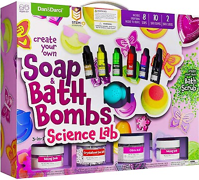 #ad Soap amp; Bath Bomb Making Kit for Kids 3 in 1 Spa Science Kit