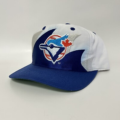 #ad 90s Vintage Toronto Blue Jays Logo Athletic Double Sharktooth SnapBack Hat