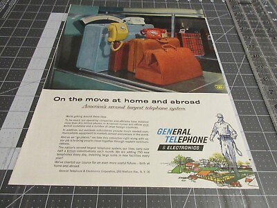 1959 General Telephone amp; Electronic Vintage Print Ad Old Phones