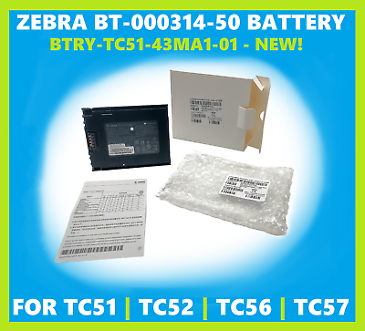 #ad Zebra BTRY TC51 43MA1 01 Battery BT 000314 50 TC51 TC52 TC56 TC57 Scanners 🔥⭐
