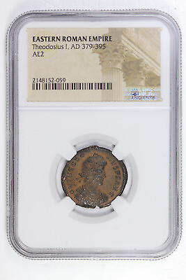 #ad Eastern Roman Empire AD 379 395 AE2 Ancient Coin for Theodosius I NGC Certified