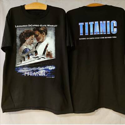 #ad Vintage Titanic Movie Promo Shirt Leonardo DiCaprio Kate Winslet T Shirt Tit