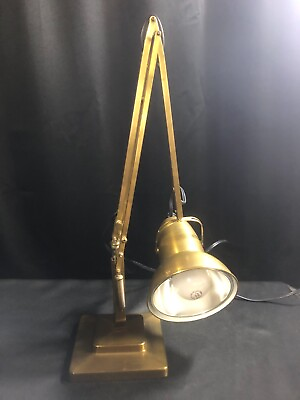 #ad Antique Pottery Barn Solid Brass Lamp Portable Luminaire Lamp. 22quot;x10quot;x8quot;