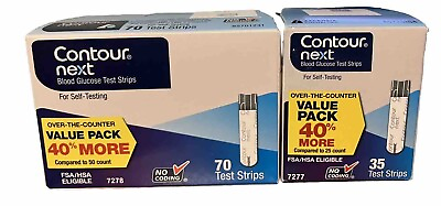 #ad 100 5 Contour Next Test Strips Fresh Dated 6 2025 $31.99 Free Ship