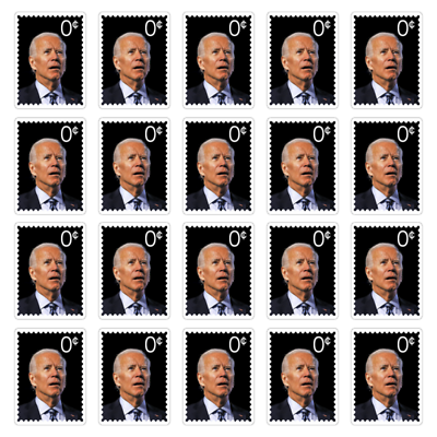Joe Biden Stamps Zero Cents Stickers No Cents FJB LGB Parody Funny Vinyl Labels