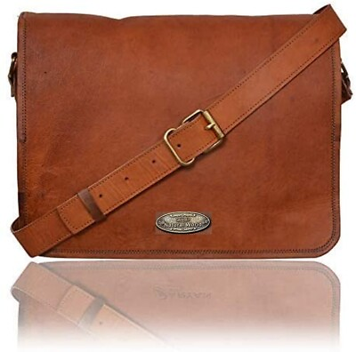 # USA Women Genuine Vintage Leather Messenger Bag Shoulder Laptop Bag Briefcase