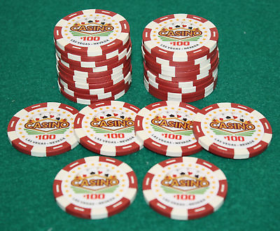 #ad $100 Pro Vegas Casino Chips *Super High Quality* Poker Chip 11.5 Grams QTY: 25