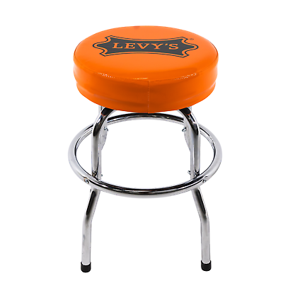 #ad Levy#x27;s Branded 24” Traditional Padded Swivel Player#x27;s Stool; LVY LOGOSTOOL