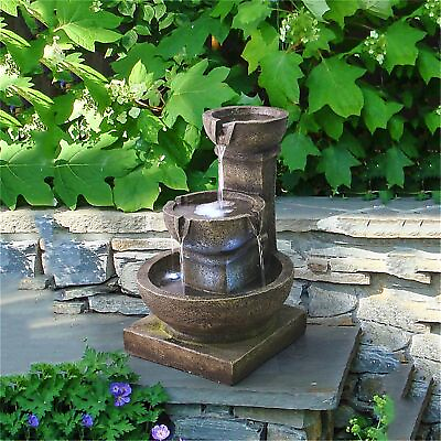 #ad Feng Shui Outdooramp;indoor Water Fountain Modern Garden Resin Room Waterfall Decor