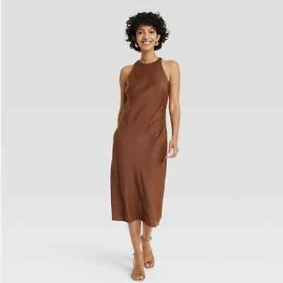 #ad Women#x27;s Slip Dress A New Day Brown NWT size Large