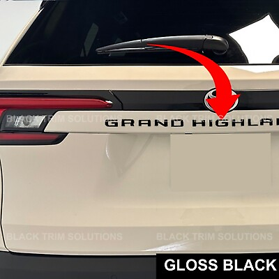#ad Gloss Black Letter Vinyl Decal Inlay Tailgate Rear For Toyota Grand Highlander