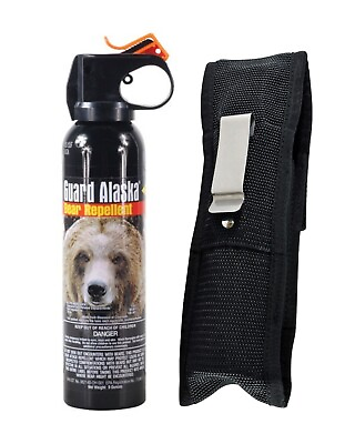 #ad Guard Alaska 9 oz. Bear Spray Repellent Tactical Belt Clip Holster