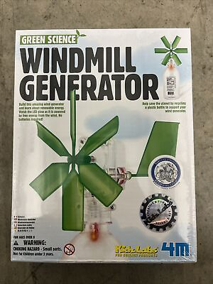Windmill Generator GreenScience Science Project Kit Kids Activity#x27;s ToySmith