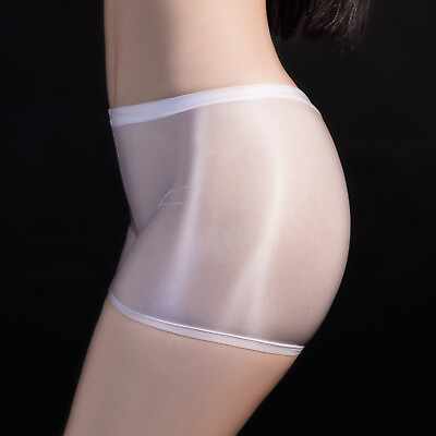 #ad US Women See Through Shorts Sheer Mesh Boxer Briefs Lingerie Underwear Nightwear