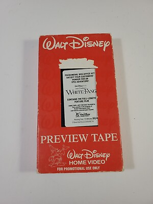 #ad Walt Disney Preview Tape VHS White Fang Tested