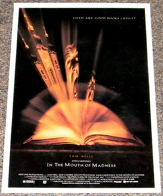 #ad John Carpenter#x27;s IN THE MOUTH OF MADNESS 1994 ORIGINAL 13x20 HORROR MOVIE POSTER