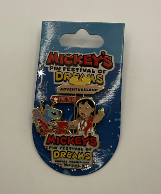 #ad 2007 Disneyland Annual Pass holder Mickey’s Pin Festival Of Dreams Lilo amp; Stitch