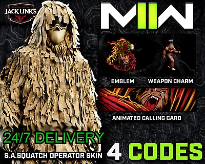 🔥Call of Duty Modern Warfare 2 Jack Links Set of 4. Ghillie Suit Charm 2XP