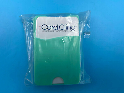 #ad The Card Cling Credit Card or Money Holder Stick On Pouch For phone 6pk GREEN