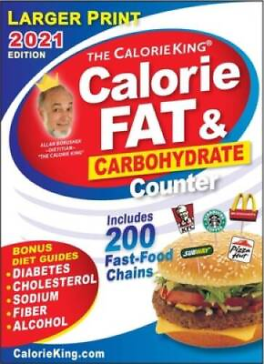 #ad CalorieKing 2021 Larger Print Calorie Fat amp; Carbohydrate Counter GOOD