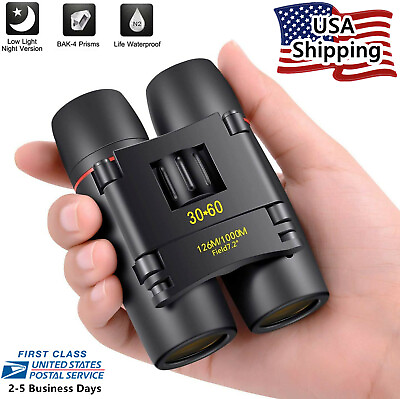 30x60 Small Compact Binoculars for Bird Watching Outdoor Hunting Travel Hiking
