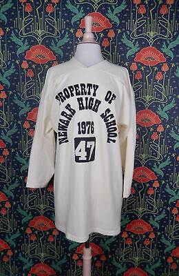 #ad Vintage 70#x27;s Russell Newark New Jersey High School Football Jersey T Shirt