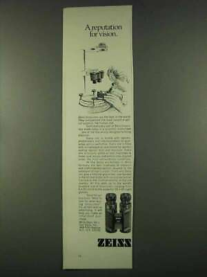 1974 Zeiss Binoculars Ad A Reputation for Vision