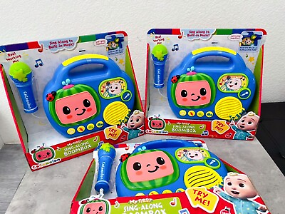 #ad Cocomelon Sing Along Toy Boombox With Real Working Mic for Kids 18 Months and Up