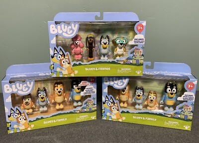 3 Sets Bluey Bluey amp; Friends Dog Bingo 12 PCS Action Figure Collection Toys Kids