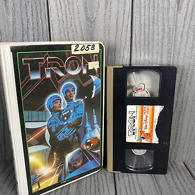 #ad TRON 1982 Disney VHS White Clamshell Condition Original Release Edition Bridges