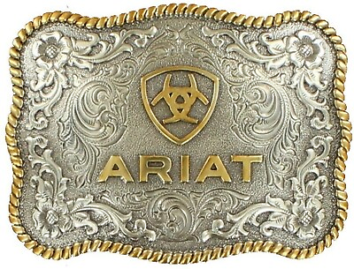 Ariat Antique Silver and Gold Rectangular Buckle Model A37007