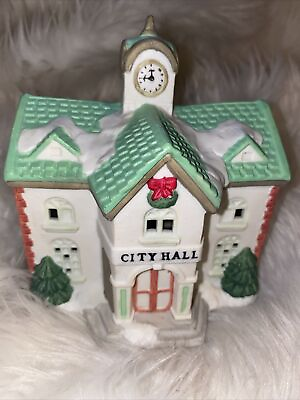 🎄RARE Trim A Tree Christmas Village City Hall CUTE