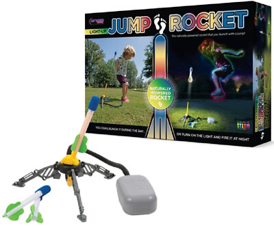 #ad FUNTIME GIFTS LIGHT UP JUMP ROCKET PL1500 ENGINE FOOT FLY OUTDOOR NIGHT TOY