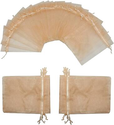 Ankirol 100pcs Sheer Organza Favor Bags 5x7#x27;#x27; for Wedding Bags Samples Display D