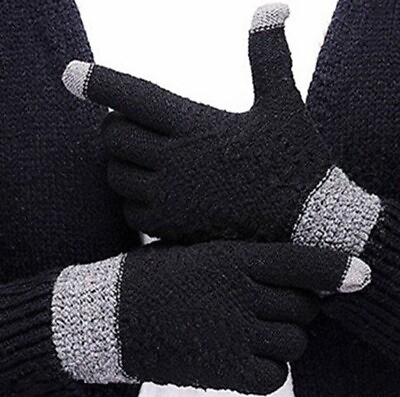 #ad Men Women Winter Snow Gloves Touchscreen Thick Warm Drive Outdoor Knit Thermal