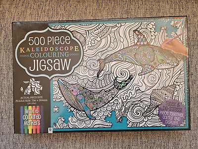 #ad Kaleidoscope Jigsaw Puzzle Coloring Beneath the Waves Whale Shark 500 Piece