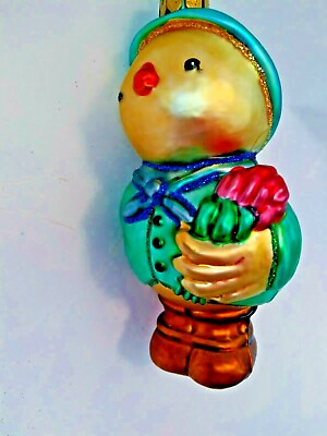 Retired Waterford DAPPER CHICK Spring Easter Blown Glass Ornament 2001
