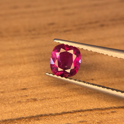 #ad 1.20 Ct Natural Purplish Pink Corundum Cushion Cut Loose Gemstone from Pakistan