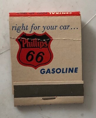 #ad #ad Phillips 66 Matchbook Central Airlines Gasoline Gas Oil Vintage Original 1950#x27;s