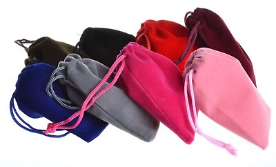 PLUSH VELVET POUCHES party favor gift bags wedding shower events drawstring pull