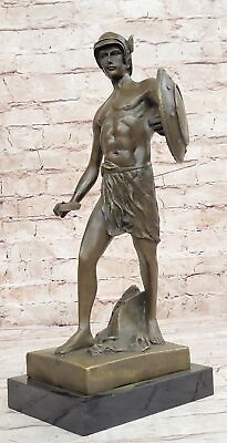 Art Deco Bronze Sculpture Statue Figure Man Viking Warrior Reproduction Sale