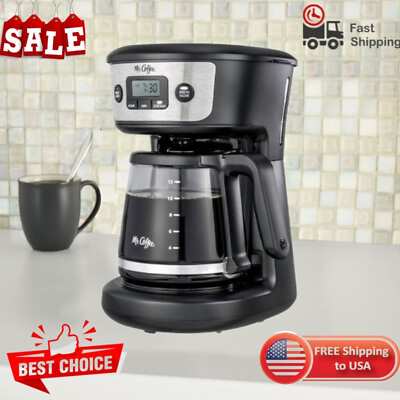 ☕ Mr. Coffee 12 Cup Programmable Coffee Maker with Strong Brew Stainless ✅FAST