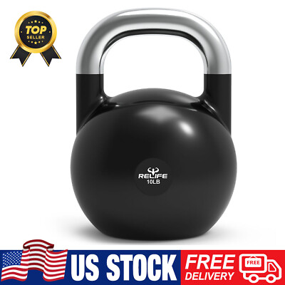 Kettlebells Weightlifting Vinyl Coated Cast Iron 10 50LBS Exercise Gym Lifting
