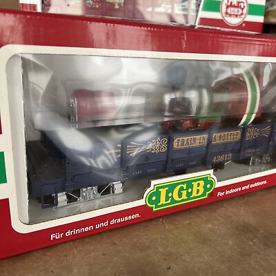#ad LGB 43613 G Scale Train In a Bottle Flatcar LN Box
