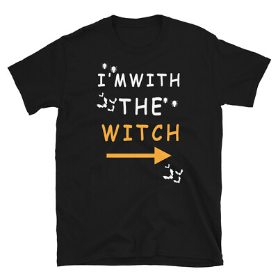 #ad #ad im with the witch shirt Funny Halloween t shirt