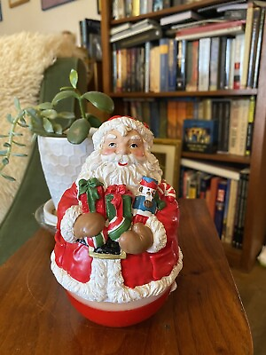 San Francisco Music Box Company Santa Round Bottom Santa Claus Is Coming To Town