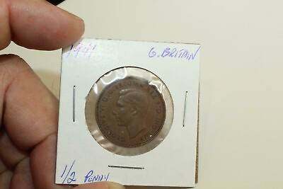 #ad 1941 Great Britain Half Penny Coin used ungraded Coin