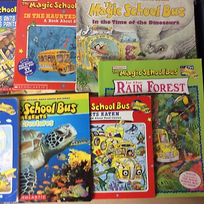Lot of 8 Magic School Bus Books by Joanna Cole Ms. Frizzle Science Homeschool